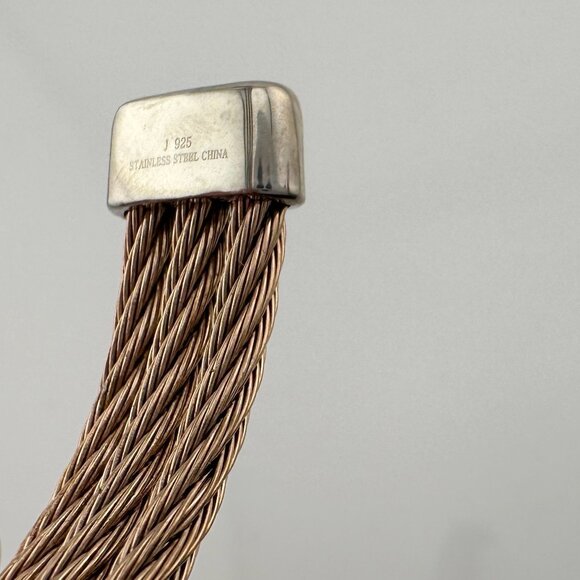 10 Ct Smokey Quartz Twisted Band Cuff Bracelet - Picture 11 of 13